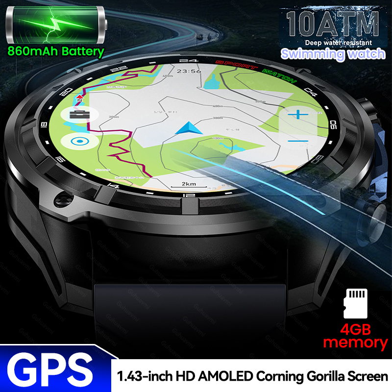 Outdoor Adventure Reservations - Nouvelle aventure GPS hommes montre intelligente
