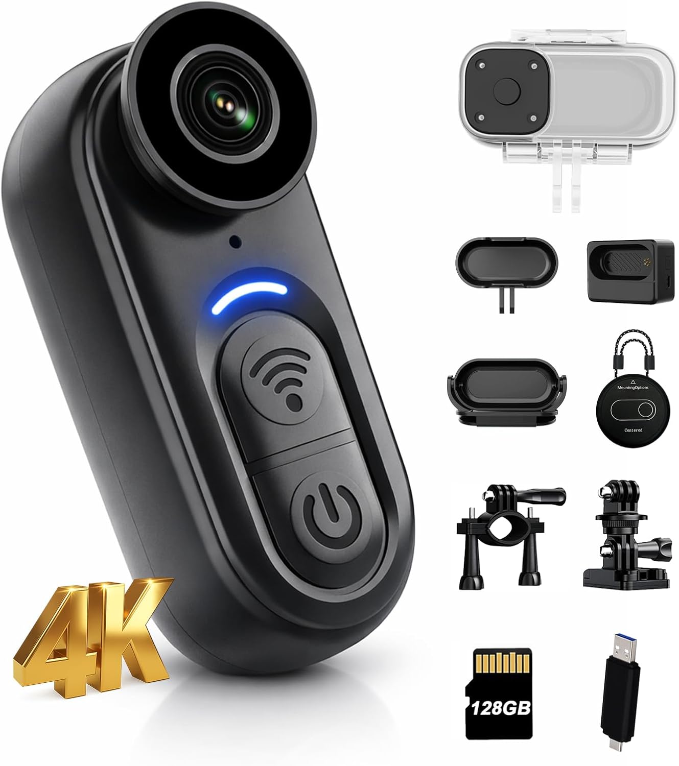 Outdoor Adventure Images - Caméra corporelle compacte 4K avec stabilisation