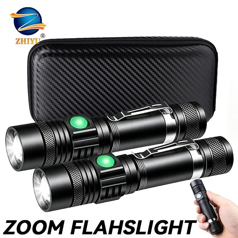 Outdoor Adventure Hunt - Lampe torche LED T6 rechargeable, torche