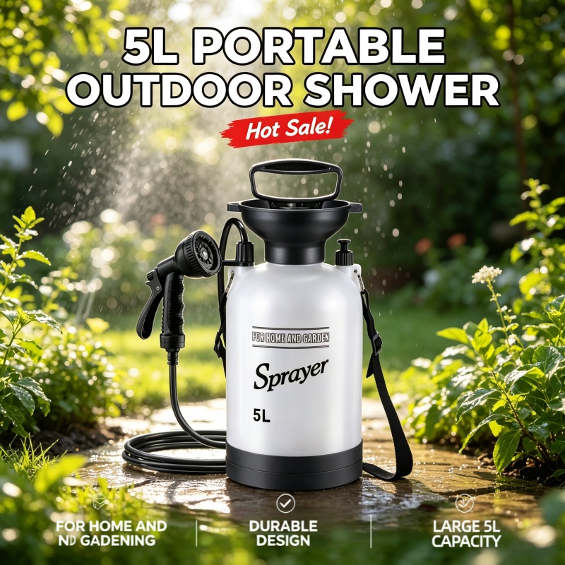Outdoor Adventure Trips - Douche de camping portable 5L, pulvérisateur