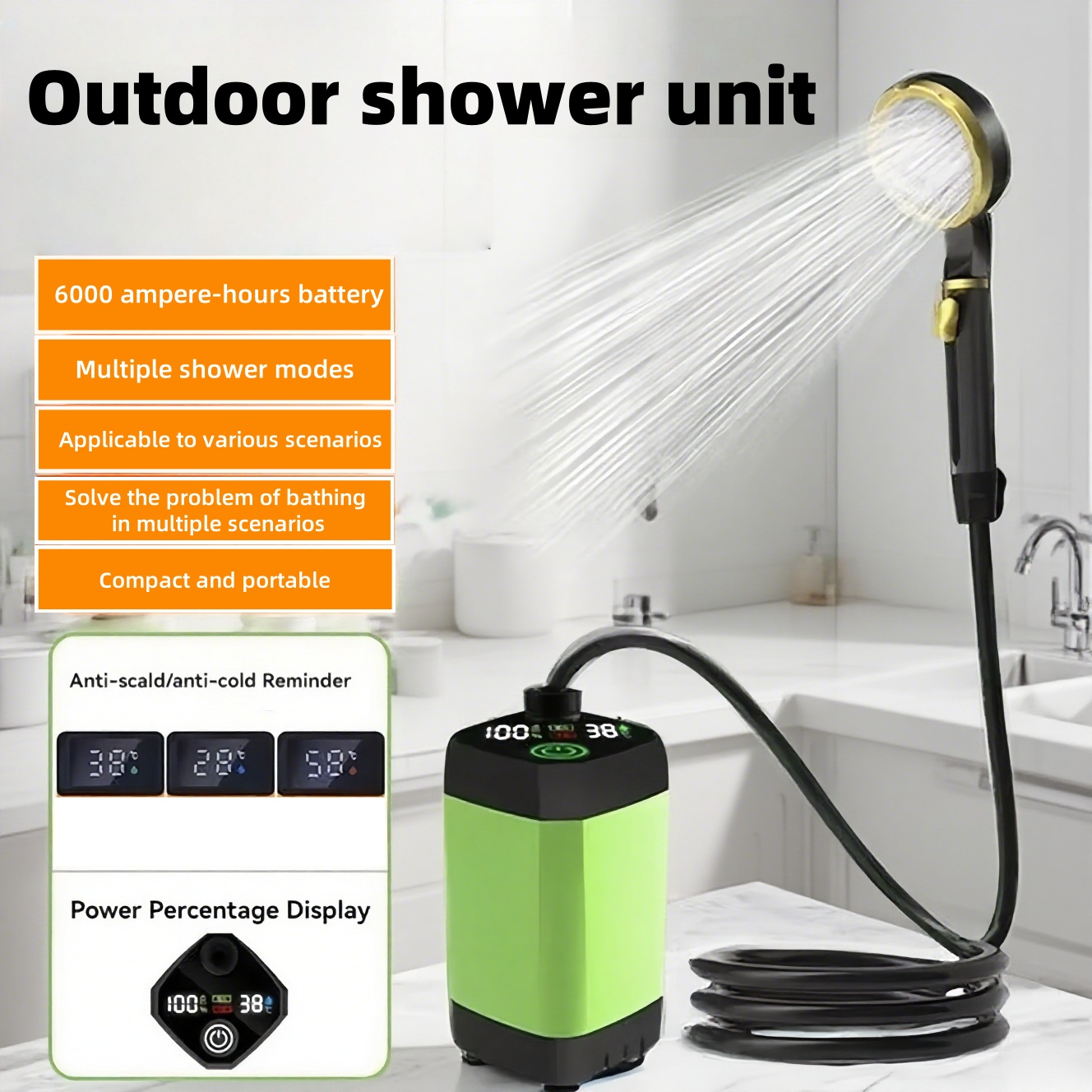 Douche électrique portable d'e - Outdoor Adventure Trips avis et prix