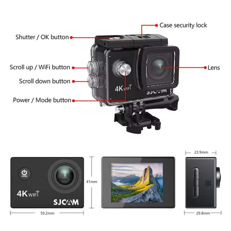 Caméra d'action étanche SJCAM  - Outdoor Adventure Images avis et prix